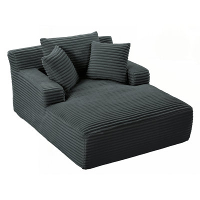 Oversized Corduroy Upholstered Modern Sofa Couch