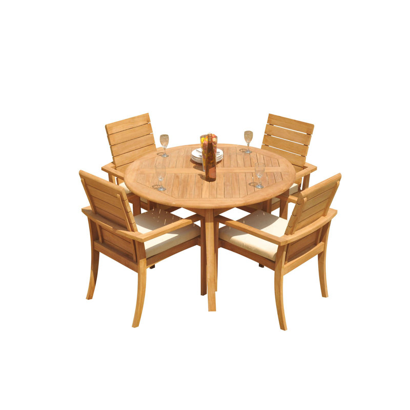 Ensemble de salle à manger pour 5 personnes Algrave, 30.5" H x 48"W x 48" D, 5