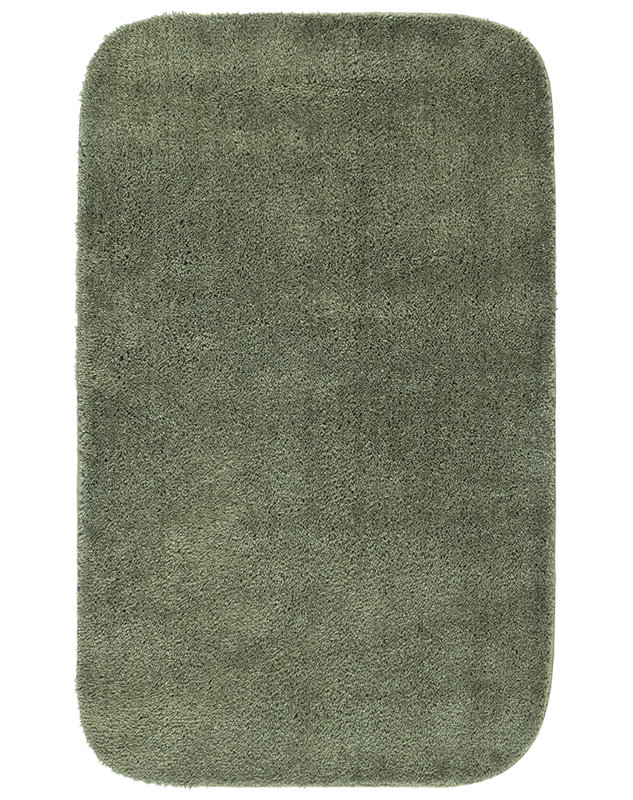 Tapis de bain antidérapant en nylon doux Mccluney, Fougère profonde, L 24 po x L 40 po
