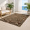 Tapis d'intérieur et d'extérieur brun français