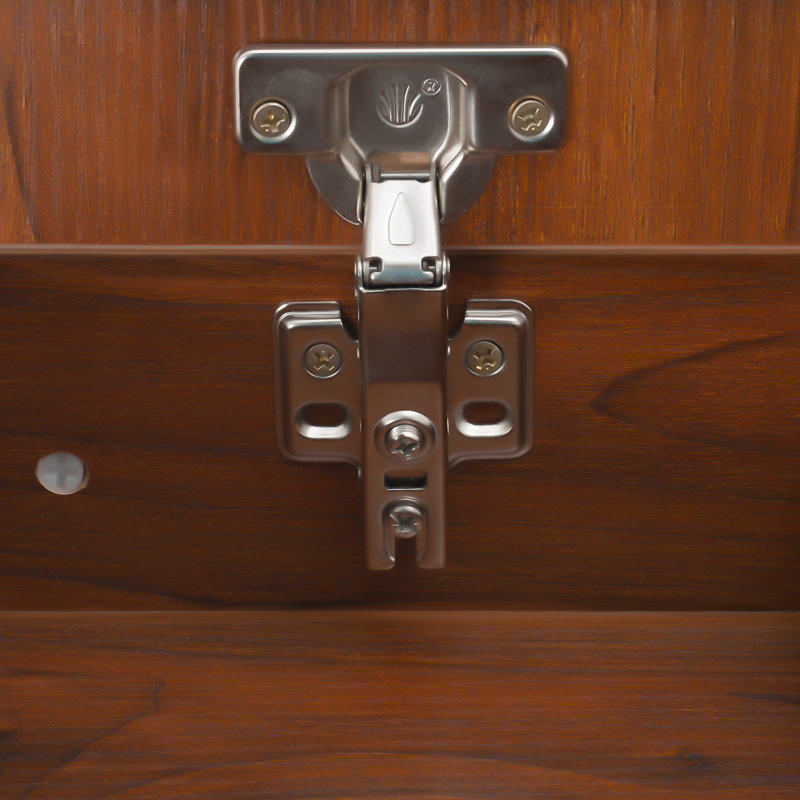 Vanity Table With Mirror And Stool, Brown