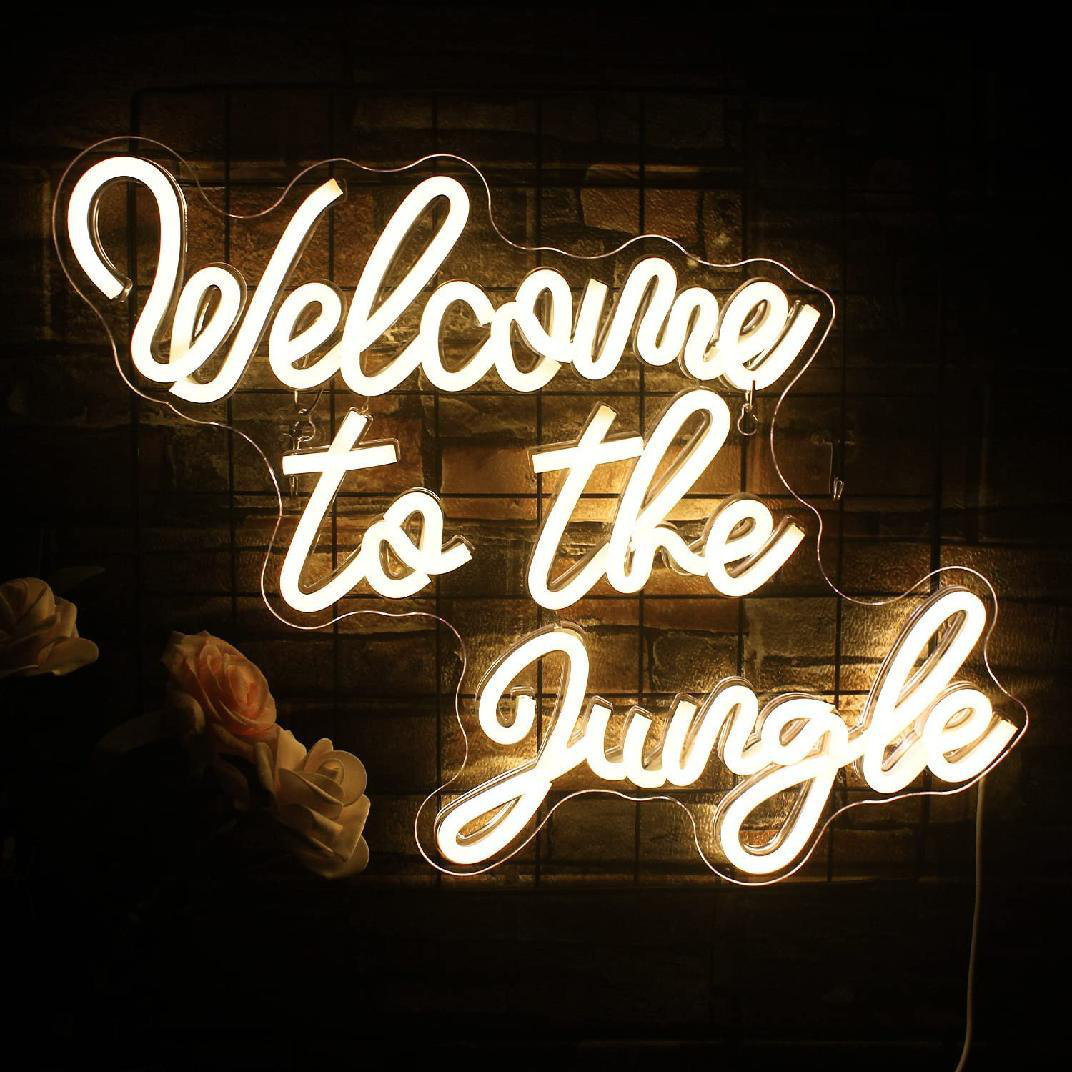 Trinx The Jungle Neon Sign Warm Led Word Neon Light Sign 3.9'' No