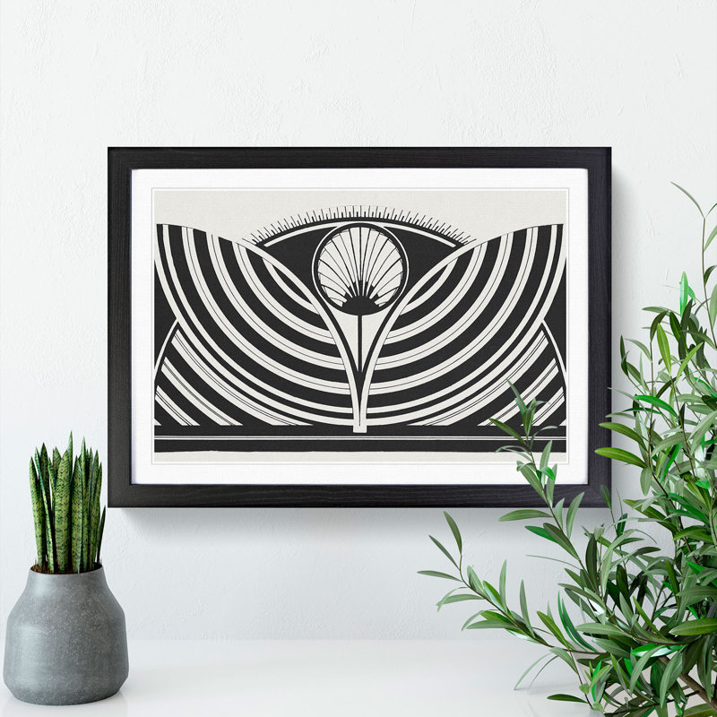 Ornament Vol.3 by Samuel De Mesquita - Picture Frame Painting, Black Framed, 36cm H x 48cm W x 2cm D