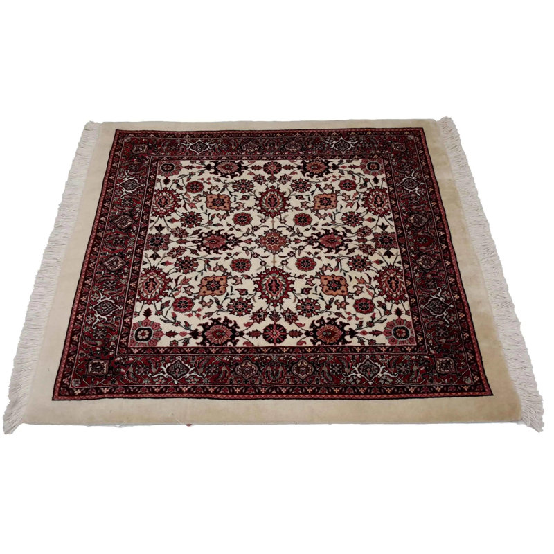 Roonald Hand Woven Cotton and Wool Oriental Area Rug