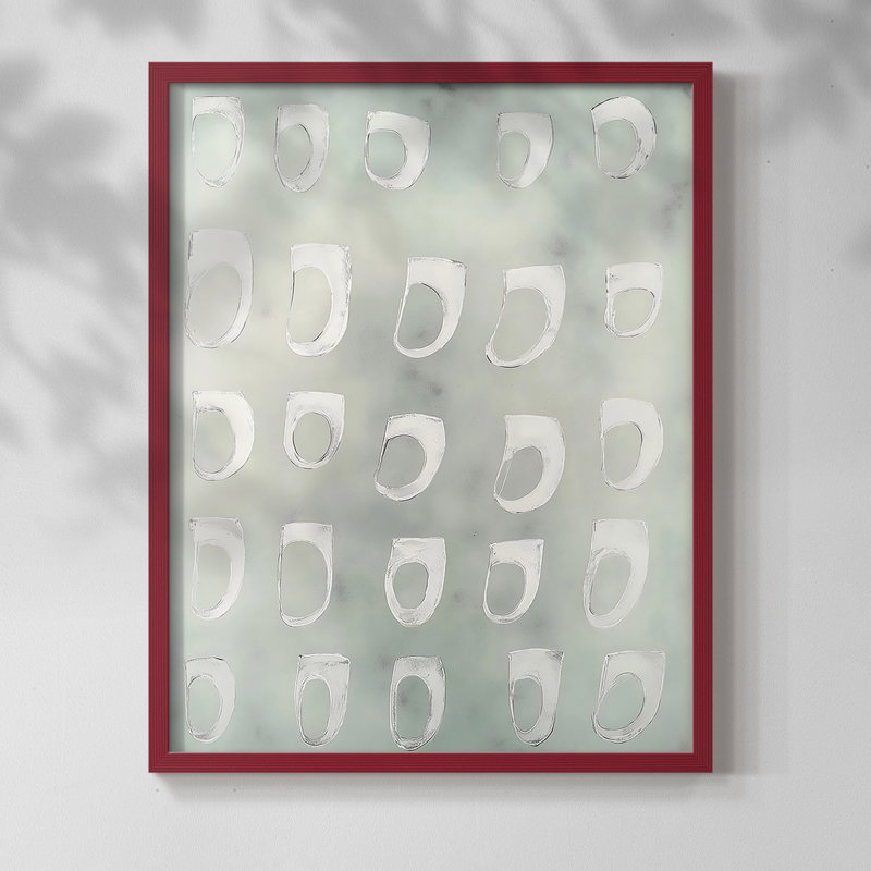 "ABSTRACT Series DCCLXVII" par J Paul, Rouge, H 11 po x l 9 po