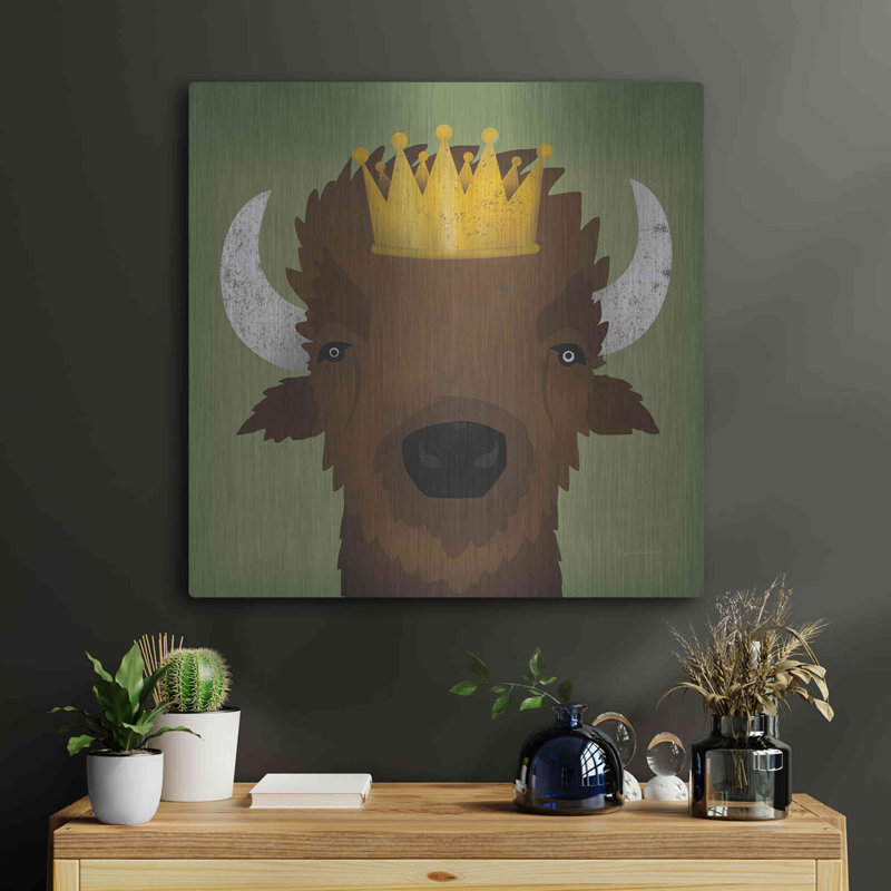 «Buffalo III with Crown» par Ryan Fowler, H 24 po x l 24 po