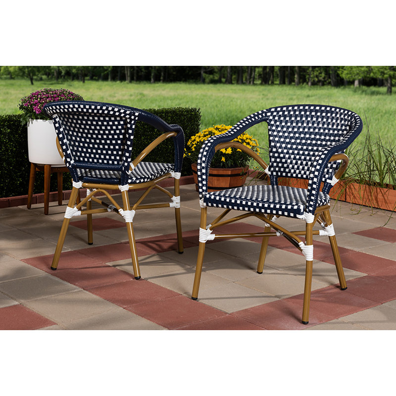 Chaise de patio Azier, Bleu marine