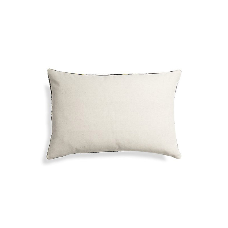 Willow Silk Square Pillow Cover & Insert, Brown/Gray Ikat
