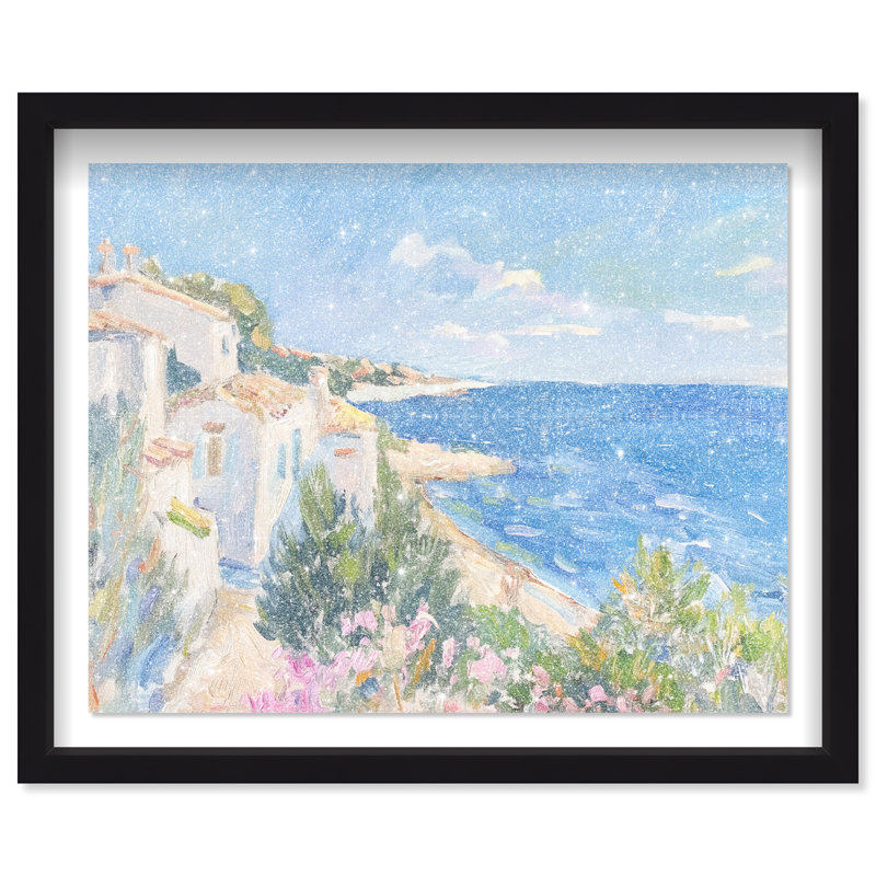 Henri Matisse Interpreted Town III Shadowbox Nautical & Beach Print by Oliver Gal, Black Frame, 20 x 16, 17.5"H x 21.5"W
