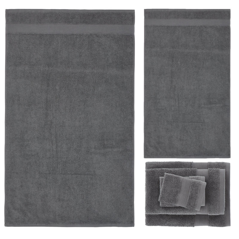 Anti-Bacterial 100% Cotton 6 Piece Towel Bale, Charcoal