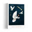 Love Aamp; Peace Abstract Contemporary Bird Architecture Landscape Wall Art Print by Goed Blauw - Print-966225602