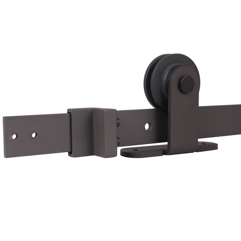 Antique Bronze Barn Door Sliding Track Hardware Kit