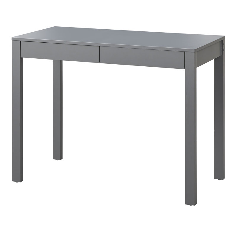Mableton Solid Wood Base Writing Desk, Charcoal Gray