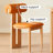 Orange Solid back side Chair(Set of 2)