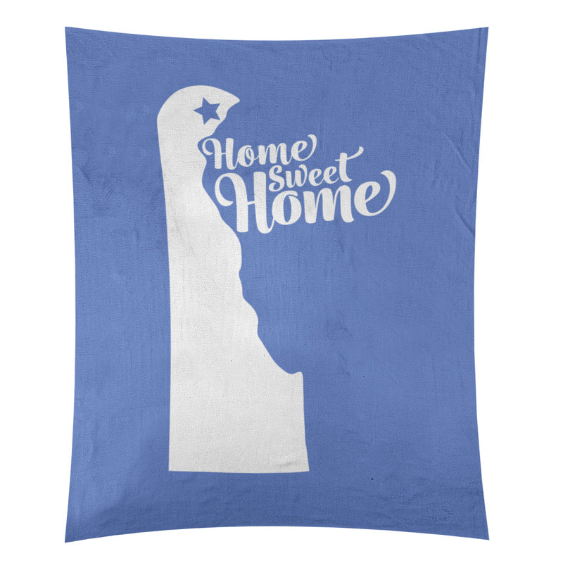 Tapisserie Home Sweet Wilmington, H 104 po x l 88 po, Bleu