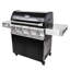 Saber Cast Black 4-Burner Propane Gas and Charcoal Grill