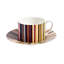 Missoni Tea Cup & Saucer STRIPES Set of 2 in Luxury Box Jenkins diam. 3.3in, H 2.3in, cap. 7.5 oz, Saucer diam. 6in-1588322067