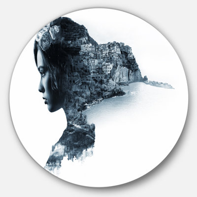 « femme portrait double exposition », impression