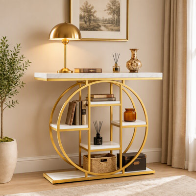 Table d'appoint, console avec tablettes