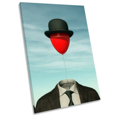Balloon Top Hat Surreal - Wrapped Canvas Print