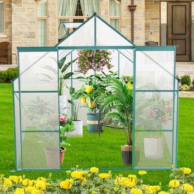 Serre en polycarbonate avec un design intérieur spacieux - Maximiser le potentiel de plantation, pour les blocs de cour arrière nocifs,
