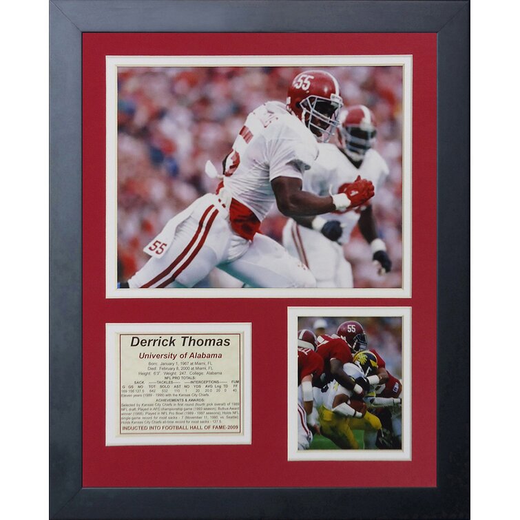 Alabama Crimson Tide Derrick Thomas Framed On Paper Memorabilia