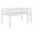 Twin Elevated Loft Bed With Ladder And Strengthened Slat Bed Base-1774588887