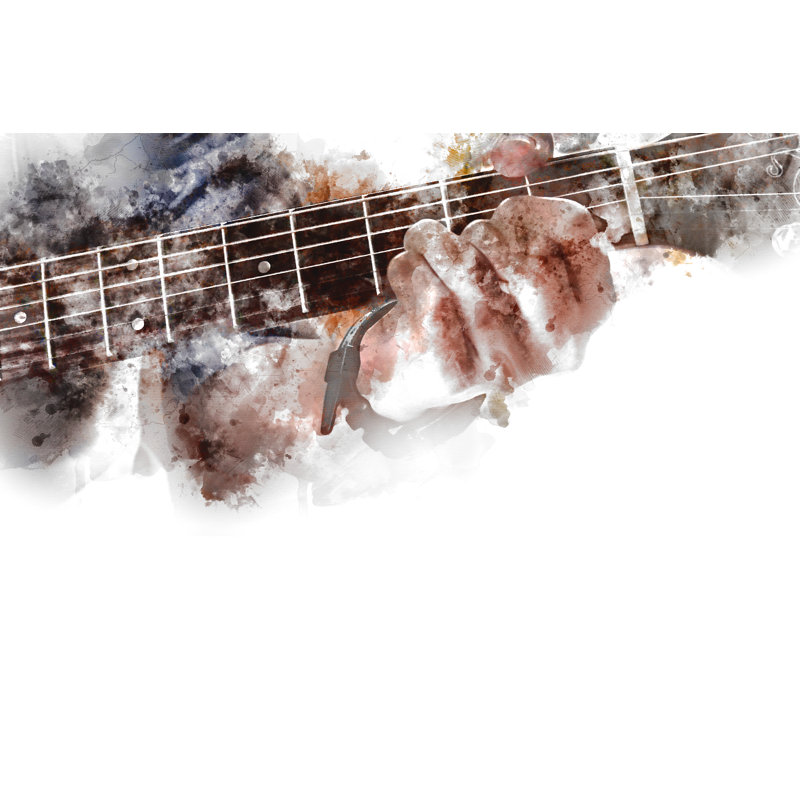 Guitarist Digital Illustration by Punnarong - Wrapped Canvas Print, 51cm H x 76cm W x 3.8cm D