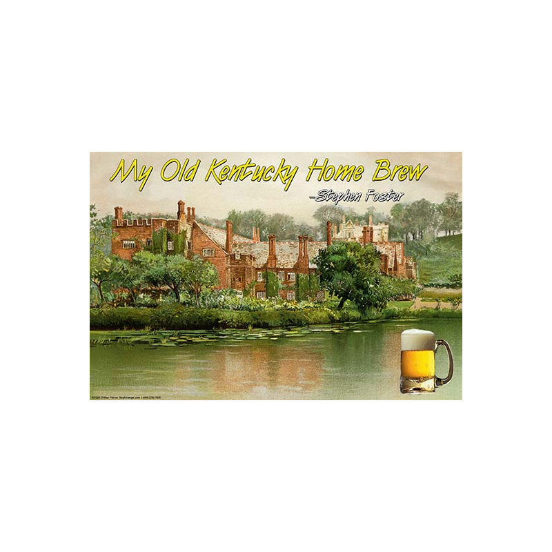 Impression de publicité « my old kentucky home brew », H 44 po x l 66 po x P 1,5 po