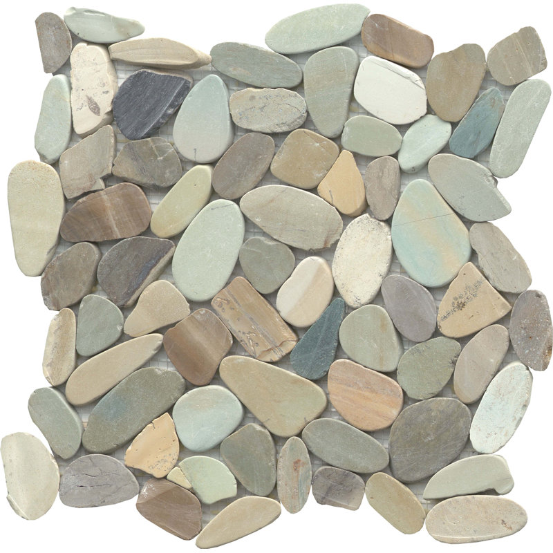 Venetian Pebbles Flt Pastel 12 in. x 12 in. Satin Pebbles Floor and Wall Tile (11.0 sq. ft./Case)