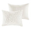 Ensemble d'édredon en chenille de coton capitonné 3 pièces, blanc cassé, très grand / très grand californien et hypoallergénique-119313571-119313570