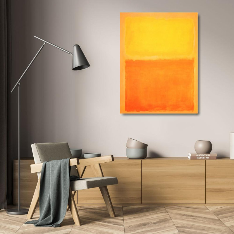 Sans titre (orange et jaune), 1956, H 24 po x l 19 po