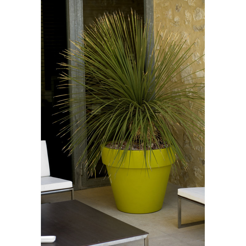 Maceta Resin Pot Planter, Ecru, 40.75" H x 47.25" W x 47.25" D