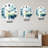 Underwater Abstract Clouds - Modern wall clock-60187363