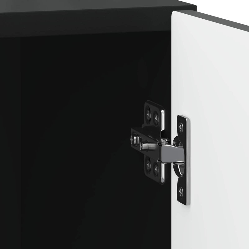 43cm W Manufactured Wood Bedside Table, Black