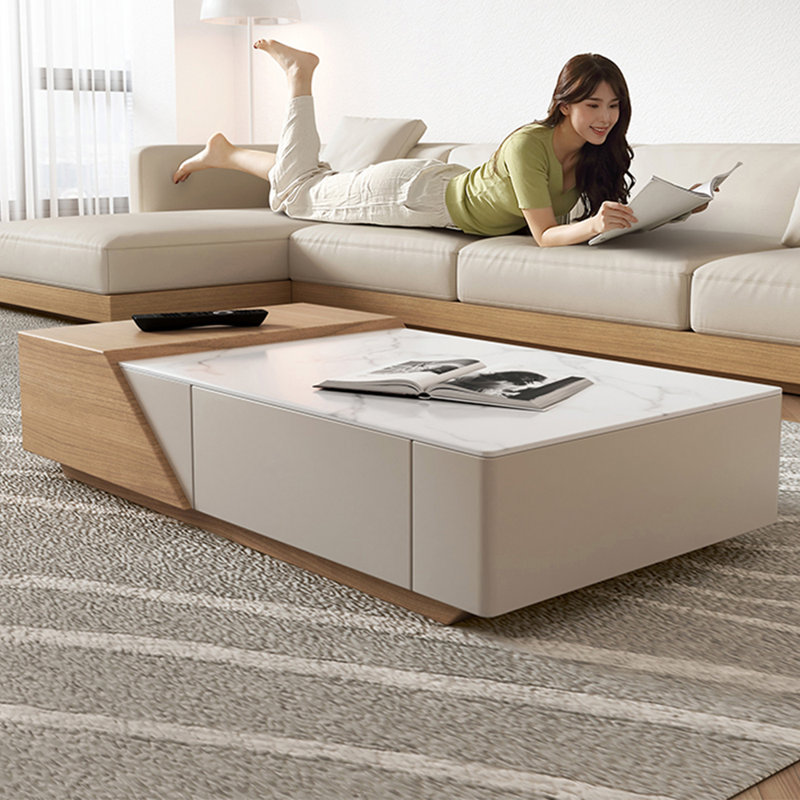 Rock slab multi-functional creative tea table