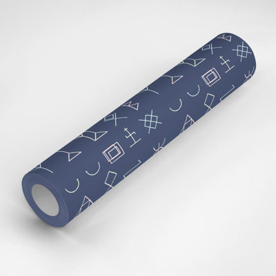 Symbols 10' L x 25" W Peel and Stick Wallpaper Panel
