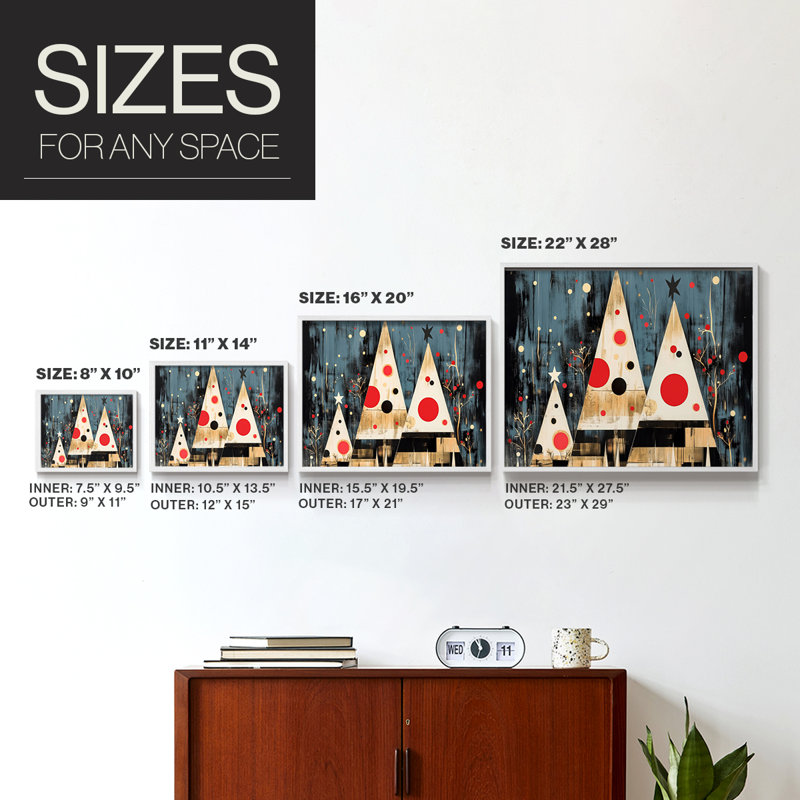 Chirstmas Art-DCCLXXII -Framed Print - Restickable, H 16 po x l 20 po, Blanc