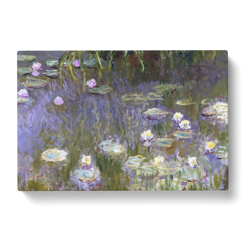 Water Lilies Lily Pond Vol.14 by Claude Monet - Wrapped Canvas Painting, 35cm H x 50cm W x 3cm D