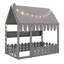 Lit de sol pour enfants de style Montessori équipé d'une barrière de sécurité, d'un auvent, d'un éclairage et de trois unités de rangement-1230031988-1230031987