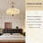 17.72" Retro Brown Glass Flush Mount Lighting