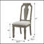 Ensemble de 2 chaises d'appoint à dossier ouvert beige et chêne vieilli