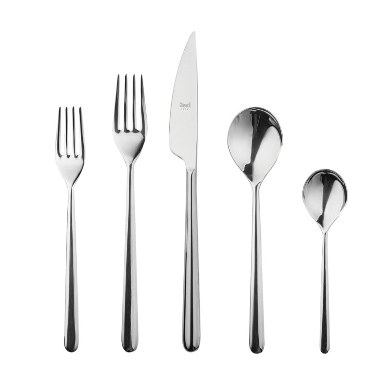 Ensemble de couverts 5 pièces Linea, Argent argent