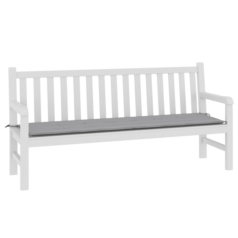 Outdoor Seat Cushion, Gray, 1.2" H x 70.9" W x 19.7" D
