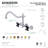Kingston Brass Duchess Double-Handle 3-Hole Wall-Mount Kitchen Faucet-93676386