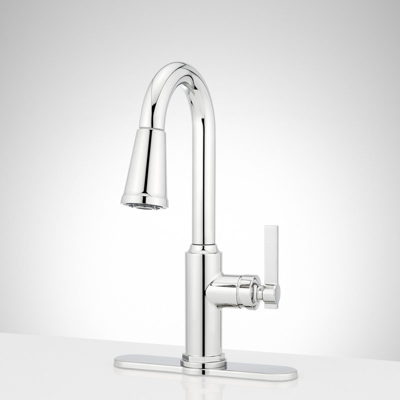 Greyfield Single Hole Pull Down Bar Faucet, Chrome
