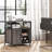 17 Stories File Cabinet On Wheels With Charging Station & Cable Management Hole Shelves-15946503