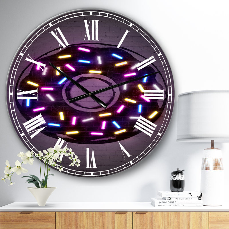 Grande horloge murale Neon Sugar Fantasy Donut, Petit