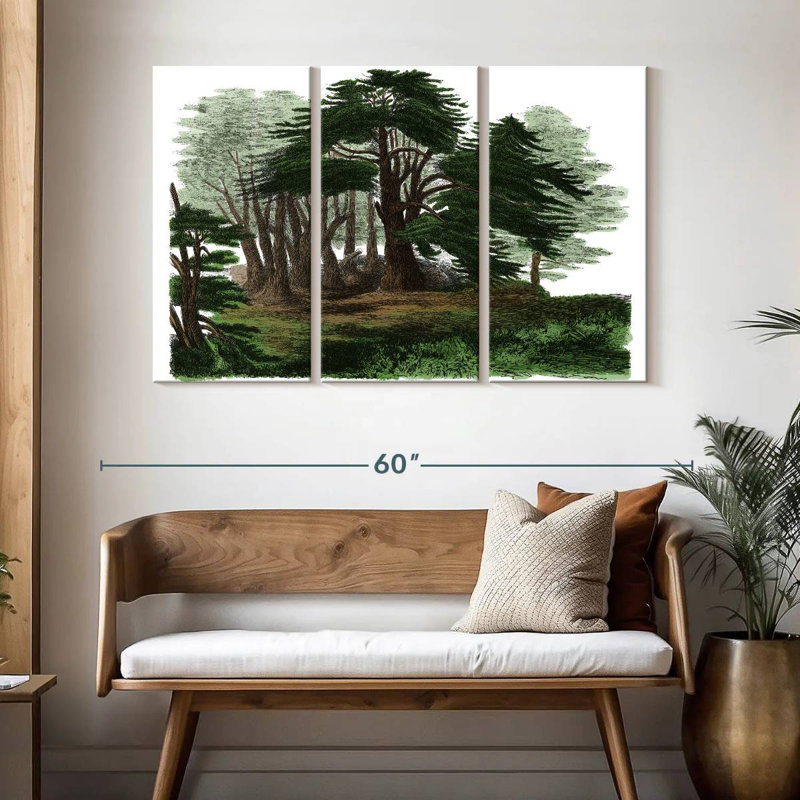 Lebanese Cedar Trees, 32" H x 50" W