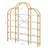74.8 Inch 5 Tiers Office Bookcase Bookshelf, Display Shelf With Round Top, X Bar